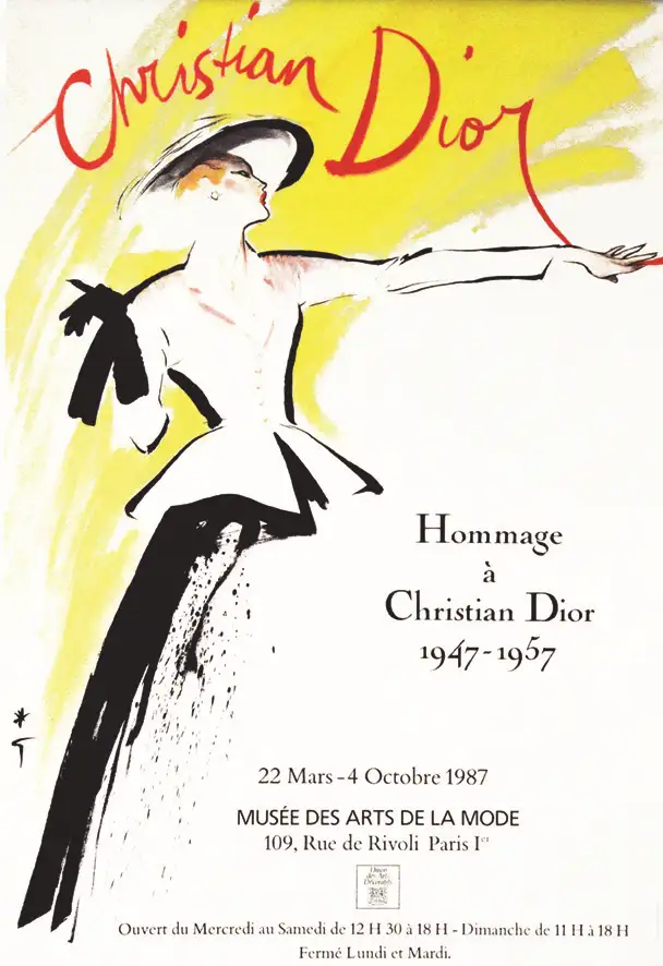 Christian Dior 1987 - RENE GRUAU ( 1910 - 2004 )