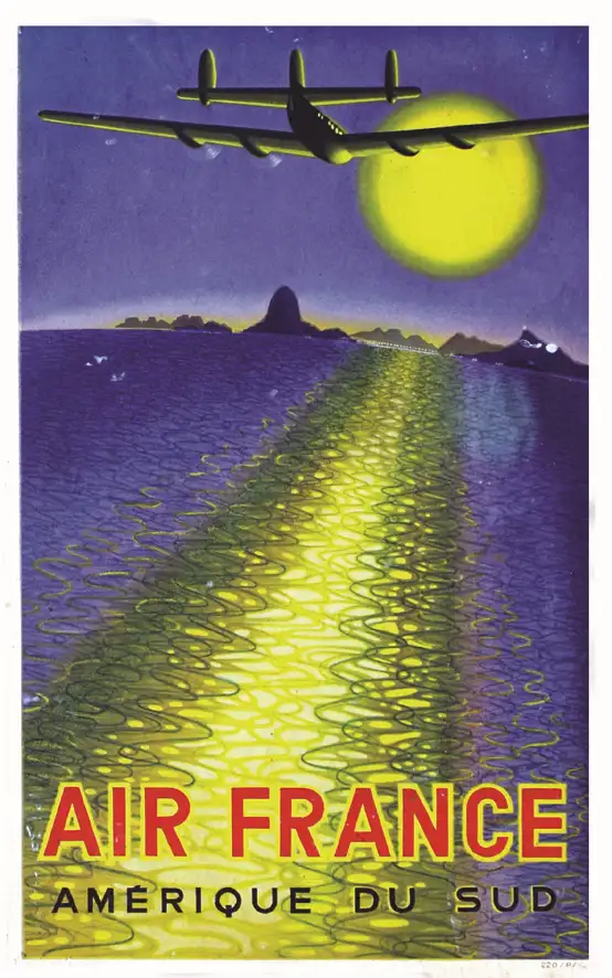 Air France Amérique du Sud ( Baie de Rio ). vers 1950 - Air France Amérique du Sud ( Baie de Rio ). vers 1950