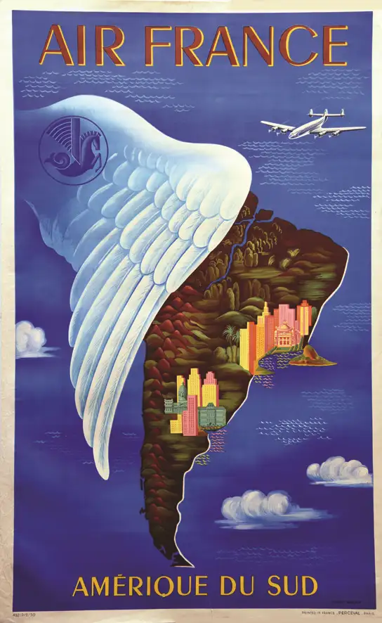 Air France – Amérique du Sud     1950 - Lucien BOUCHER