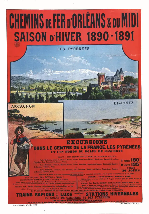 Biarritz – Arcachon – Les Pyrénées – Saison d’Hiver 1890-1891 1890 - Biarritz - Arcachon - Les Pyrénées - Saison d'Hiver 1890-1891 1890