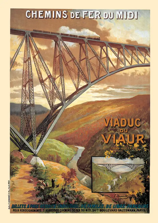 Viaduc du Viaur vers 1910 - Viaduc du Viaur vers 1910