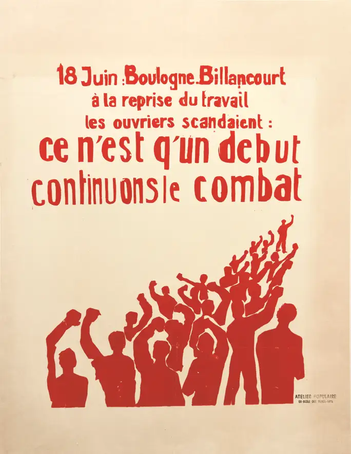 Renault : 18 Juin: Boulogne-Billancourt à la reprise du Travail les Ouvriers scandaient 1968 - Renault : 18 Juin: Boulogne-Billancourt à la reprise du Travail les Ouvriers scandaient 1968