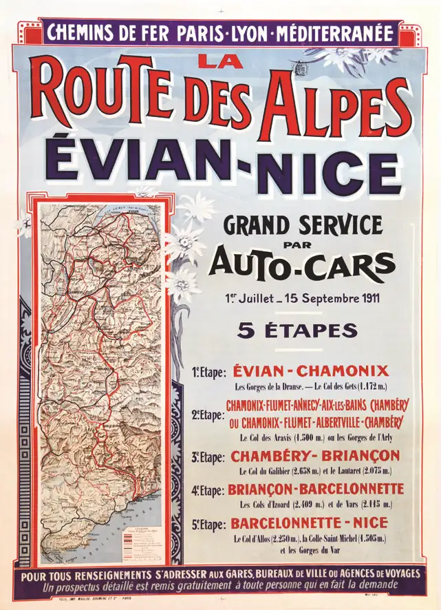 Evian Nice Route des Alpes 1911 - Evian Nice Route des Alpes 1911