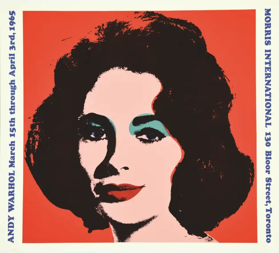 Elisabeth Taylor – Andy Warholl – Morris International 1965 - ANDY WARHOL ( 1928 - 1987 )