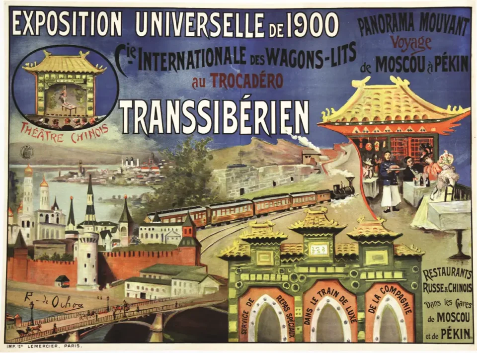 Transsibérien au Trocadéro – Cie Internationale des Wagons lits 1900 - Transsibérien au Trocadéro - Cie Internationale des Wagons lits 1900