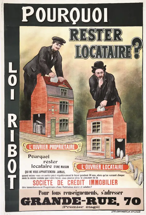 Loi Ribot – Pourquoi rester Locataire? L’Ouvrier Propriétaire – L’Ouvrier Locataire vers 1910 - Loi Ribot - Pourquoi rester Locataire? L'Ouvrier Propriétaire - L'Ouvrier Locataire vers 1910