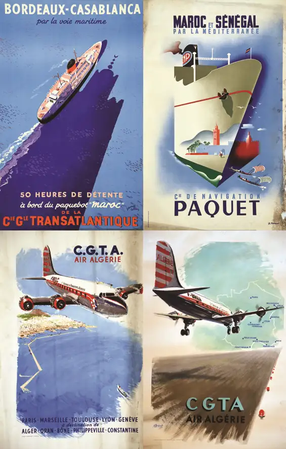 Très Important Lot d’Affiches de Paquebot, de Régions & autres plus de 100 affiches vers 1950 - Très Important Lot d'Affiches de Paquebot, de Régions & autres plus de 100 affiches vers 1950