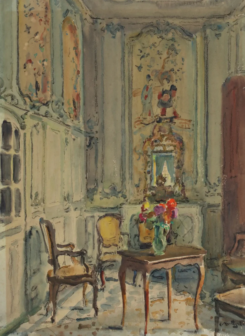 Le salon chinois du chateau de Barbentane - Louis Agricol MONTAGNÉ (1879-1960)