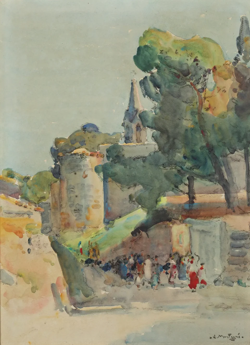 La procession aux Angles - Louis Agricol MONTAGNÉ (1879-1960)