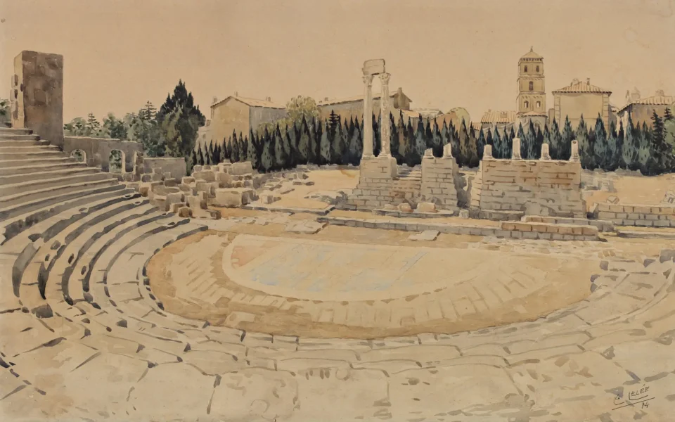 Le théâtre antique d’Arles - Léo LELÉE (1872-1947)