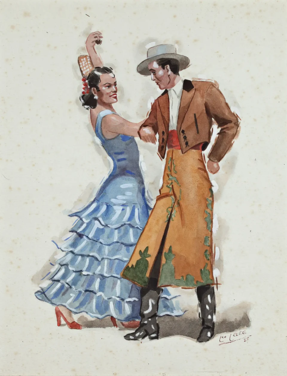 Danseurs andalous - Léo LELÉE (1872-1947)