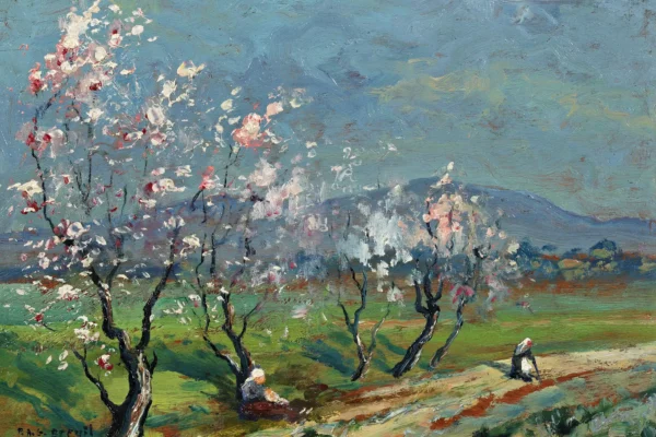 Les amandiers en fleurs au pied du Mont Ventoux - Gabriel BREUIL (1885-1969)