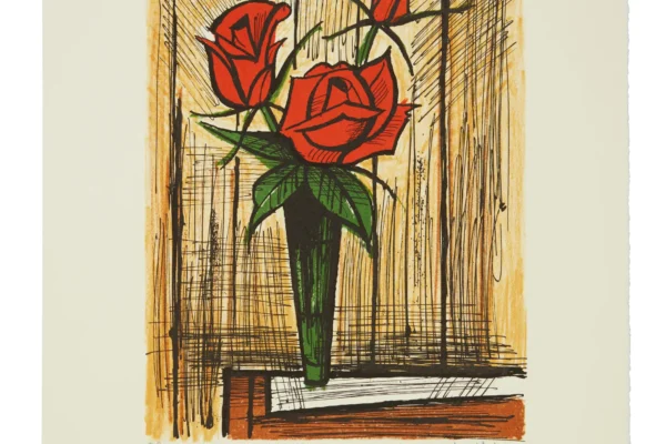 Trois roses rouges - BUFFET Bernard (1928-1999)