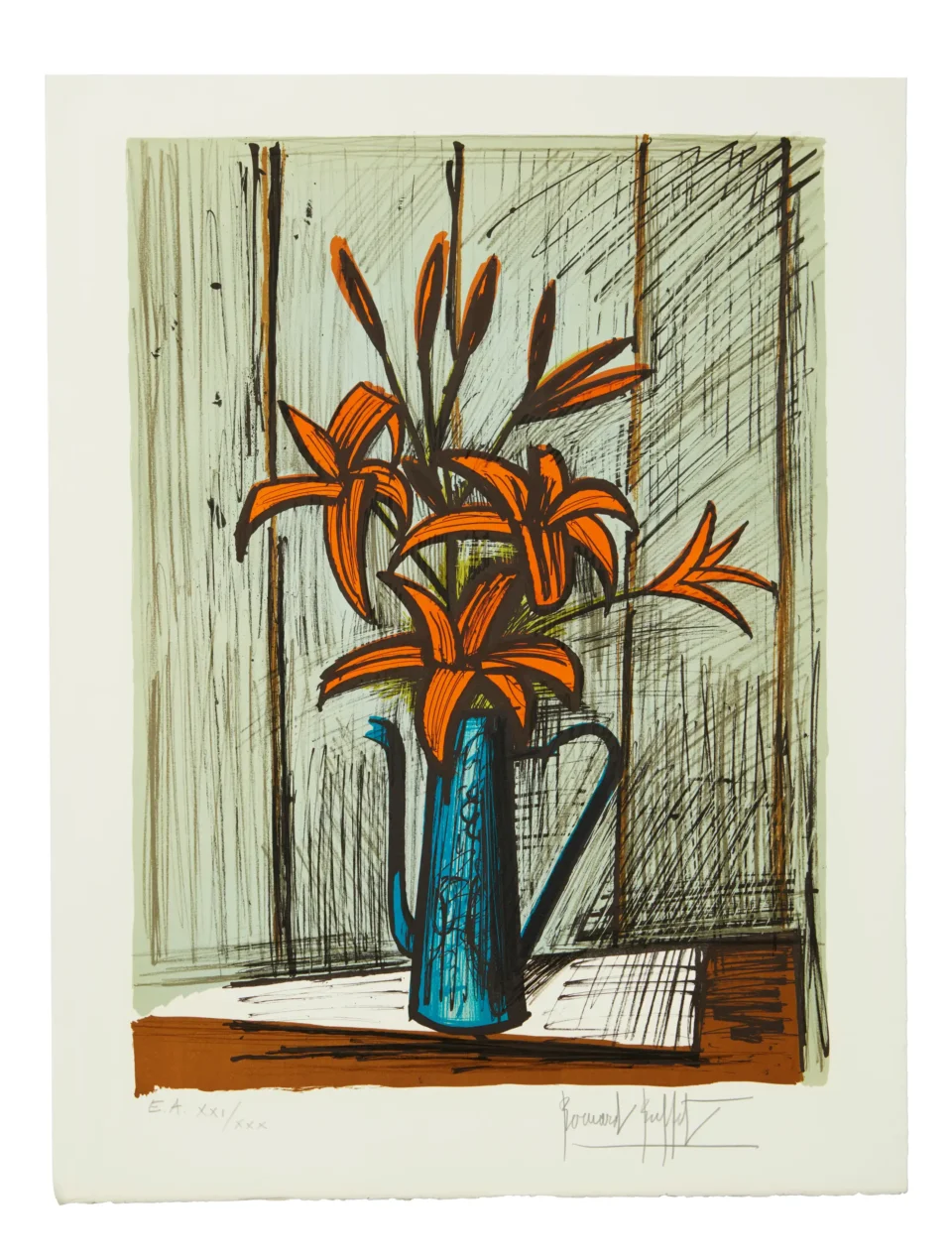 Liliums oranges, 1981 - BUFFET Bernard (1928-1999)