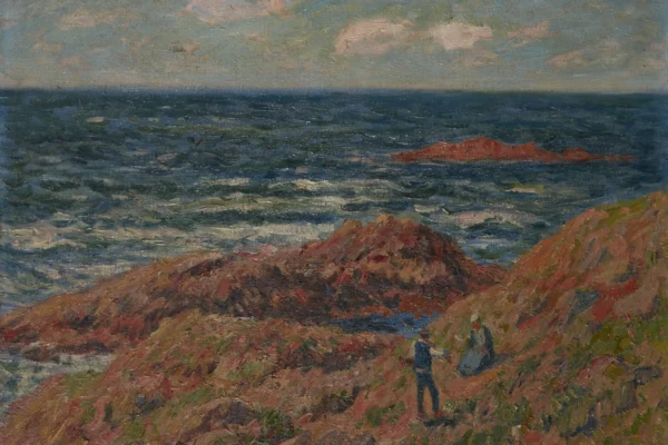 Le pêcheur en bonne compagnie vers Doelan, circa 1911 - MORET Henry (1856-1913)