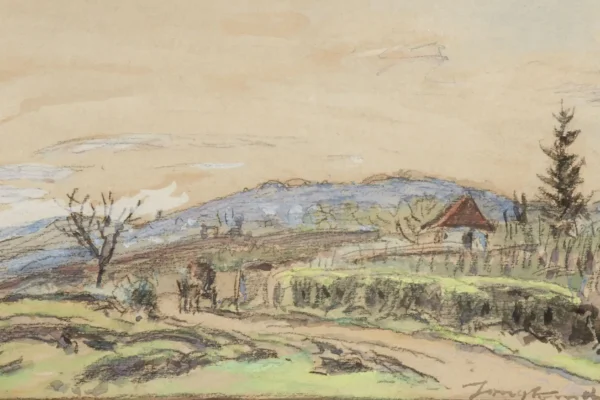 Paysage recto / verso - Johan Barthold JONGKIND (Latrop 1819- Saint Egrève 1891)