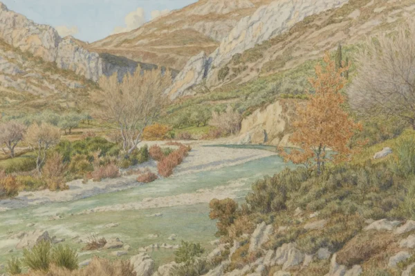 Buis les Baronnies, l'Ouvèze - Henri RIVIERE (Paris 1864 - Sucy en Brie 1951)