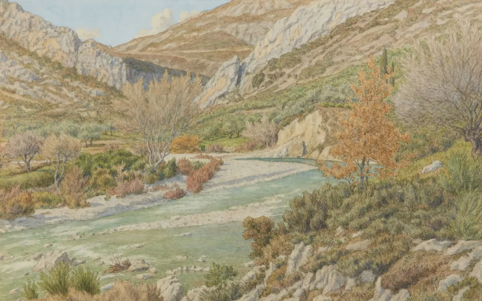 Buis les Baronnies, l’Ouvèze - Henri RIVIERE (Paris 1864 - Sucy en Brie 1951)