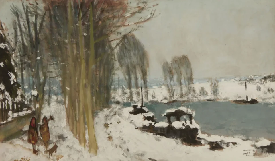 Paysage de neige - Pierre Eugène MONTEZIN (Paris 1874 - Moëllan 1946)