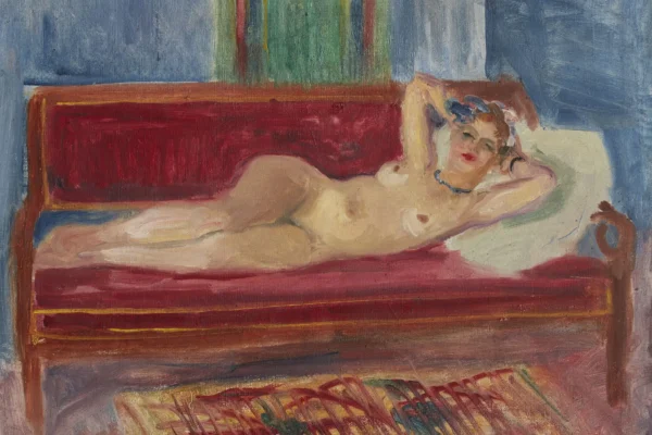 Nu au canapé rouge, 1945 - Charles CAMOIN (Marseille 1879-Paris 1965)