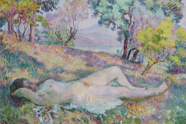 La sieste à Saint Tropez, 1906 - Henri LEBASQUE (Champigné 1865 - Le Cannet 1937)