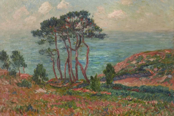 Paysage aux pins, la Baie de Douarnenez - Henry MORET (Cherbourg 1856 - Paris 1913)