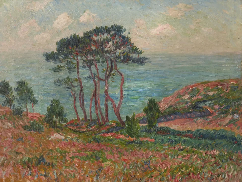 Paysage aux pins, la Baie de Douarnenez - Henry MORET (Cherbourg 1856 - Paris 1913)