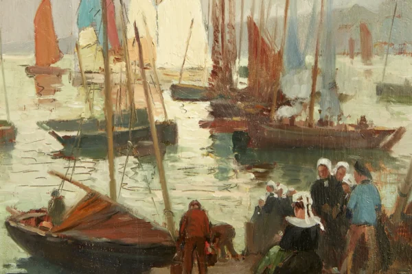 Retour de pêche - Henri BARNOIN (Paris 1882 - 1935)