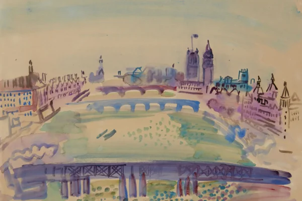 Londres, pont sur la Tamise - Raoul DUFY (Le Havre 1877- Forcalquier 1953)