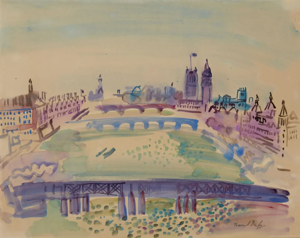 Londres, pont sur la Tamise - Raoul DUFY (Le Havre 1877- Forcalquier 1953)