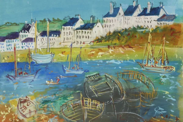 Petit port breton - Jean DUFY (Havre 1888- Boussay 1964)