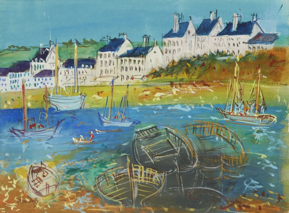 Petit port breton - Jean DUFY (Havre 1888- Boussay 1964)