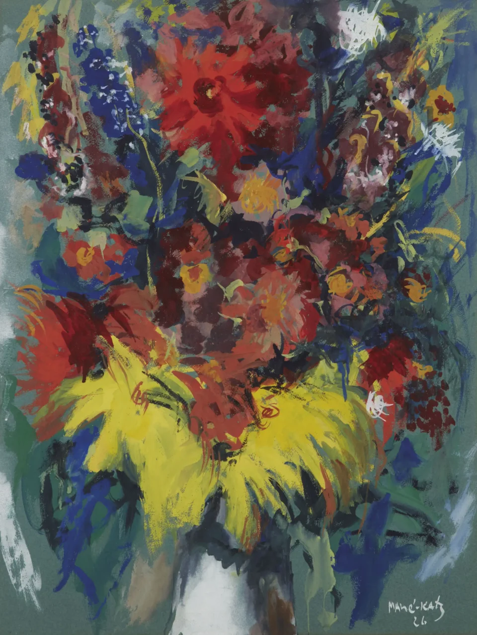 Bouquet de fleurs - Emanuel MANE KATZ ( Krementchoug 1894- Haifa 1962)