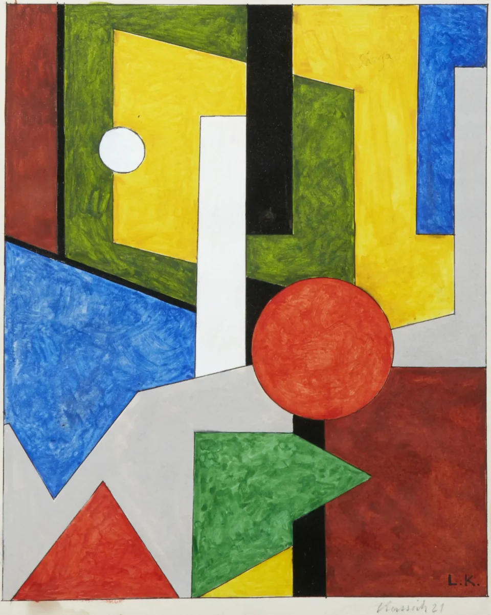 Composition, vers 1960 - Lajos KASSAK (Ersekujvar 1887 - budapest 1967)