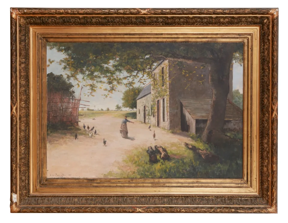 Dans la ferme, circa 1860 - DUMOULIN Louis (1860-1924)