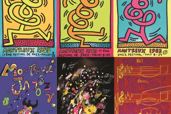 Lot de 6 Affiche du Jazz Festival Montreux par Keith Harring- Niki de St Phale -Tingueli- Warhol - Lot de 6 Affiche du Jazz Festival Montreux par Keith Harring- Niki de St Phalle -Tingueli- Warhol