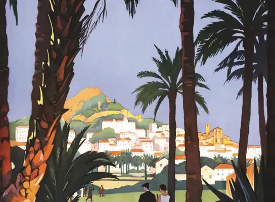 Hyères et ses Iles -  Affiche Encadrée, vers 1930 - BRODERS Roger (1883-1957)