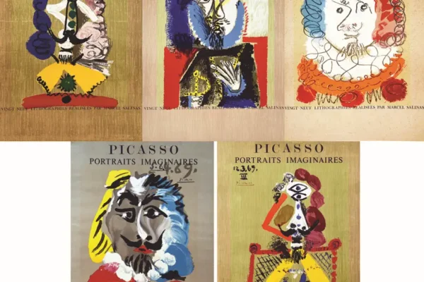 Lot de 5 Potraits Imaginaires Salinas 1969 - PICASSO