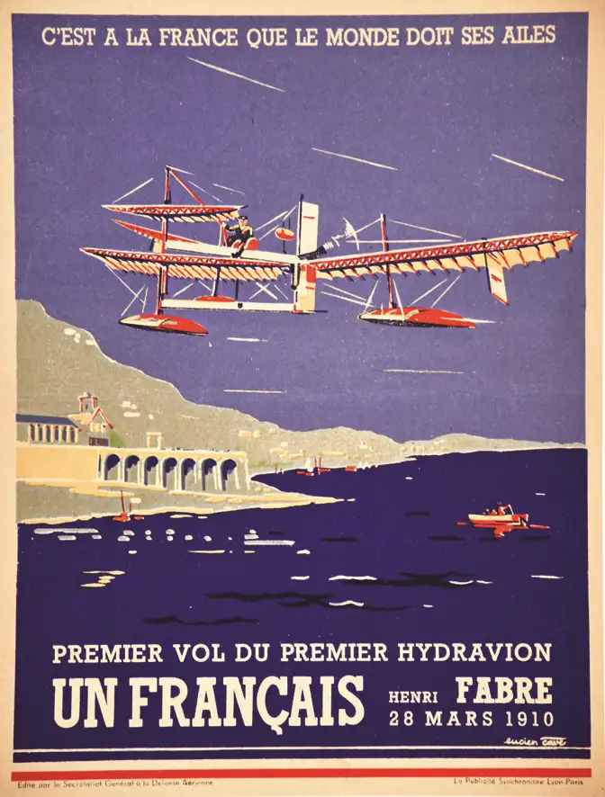 Henri Fabre Premier Vol du Premier d’Hydravion 28 mars 1910 vers 1930 - Henri Fabre Premier Vol du Premier d'Hydravion 28 mars 1910 vers 1930