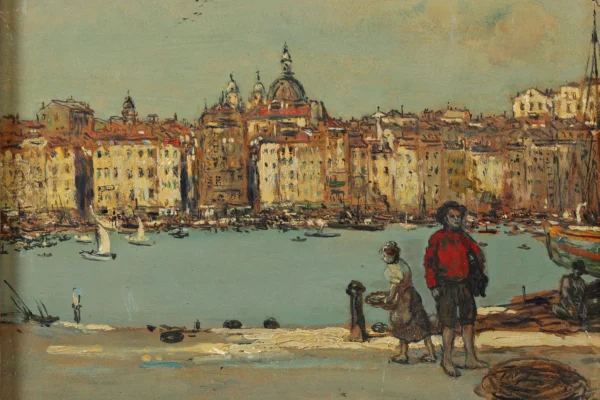 Vue d'un port Italien - Jean-Francois RAFFAELLI (1850-1924)