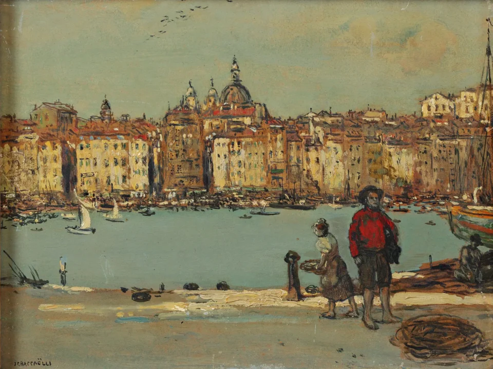 Vue d’un port Italien - Jean-Francois RAFFAELLI (1850-1924)