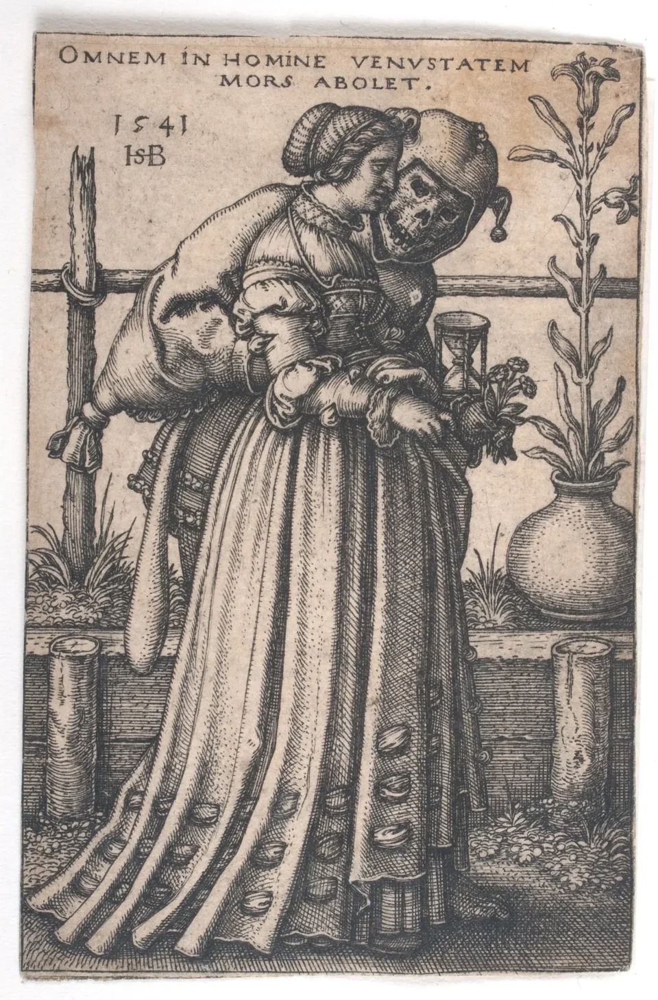 LA DAME ET LA MORT. - Hans - Sébald BEHAM (1500-1550)