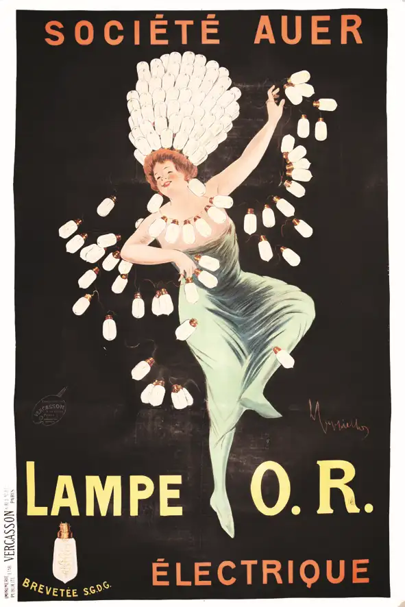 Lampe Or Sociét Auer vers 1920 - CAPPIELLO