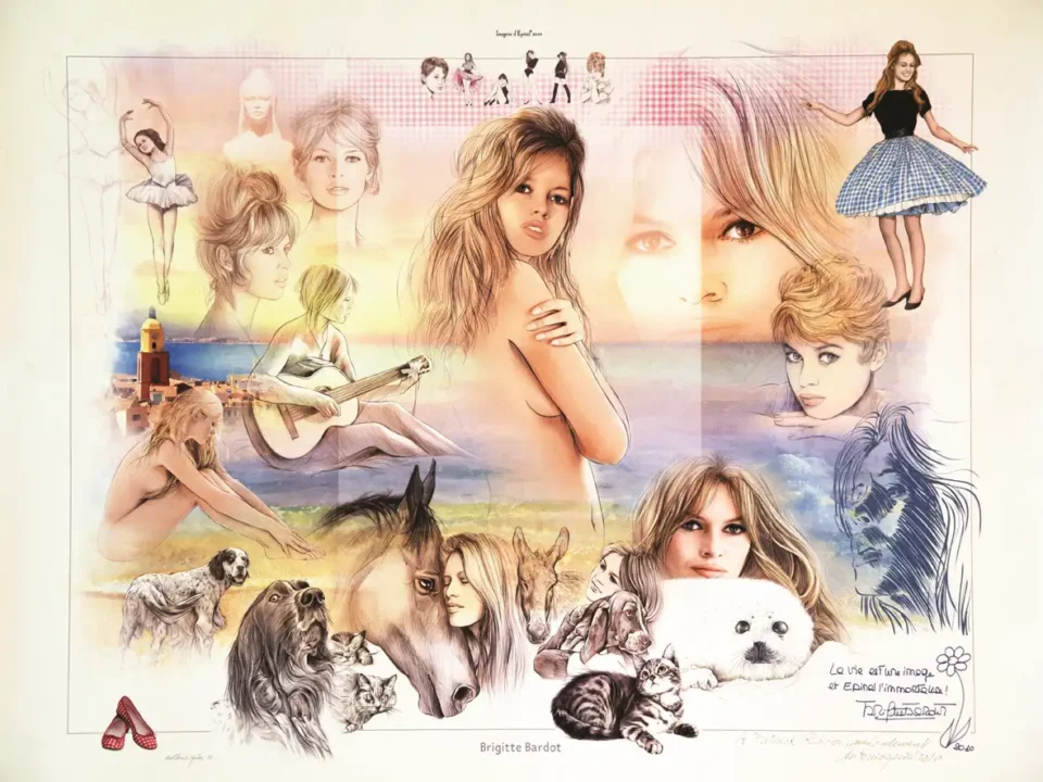 Brigitte Bardot affiche signée par Antonio Gacia 2010 - GACIA ANTONIO