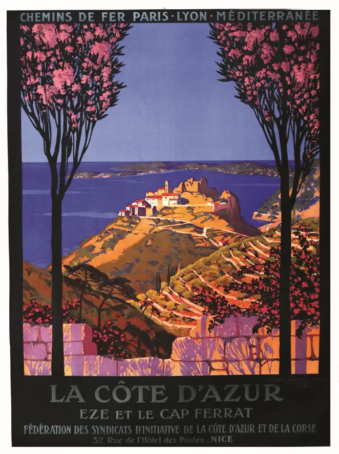 Eze et Le Cap Ferrat PLM 1919 - GEO DORIVAL