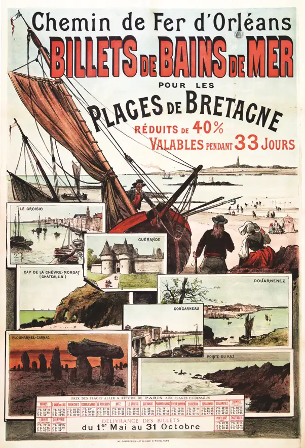 Le Croisic Guérande -Plages de Bretagne – Billets de Bains de Mer vers 1900 - TAUZIN LOUIS