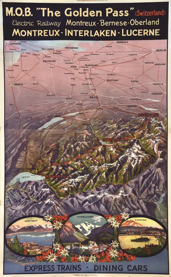 MOB The Golden Pass – Express Trains & Dining Cars vers 1930 - MOB The Golden Pass - Express Trains & Dining Cars vers 1930