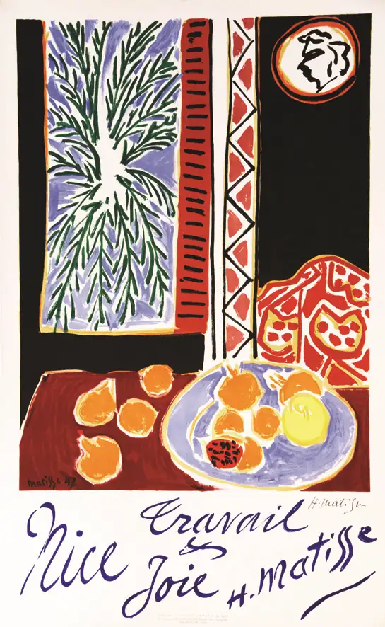 Nice Travail & Joie signée de la main de Henri Matisse sur papier Mangis philigrammé 1947 - MATISSE HENRI