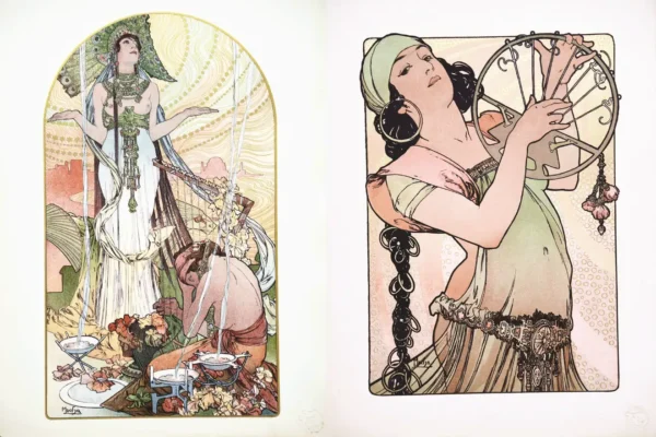 Lot de 18 Planches de l'Estampe Moderne dont 2 Alphonse Mucha vers 1900 - MUCHA ALPHONSE