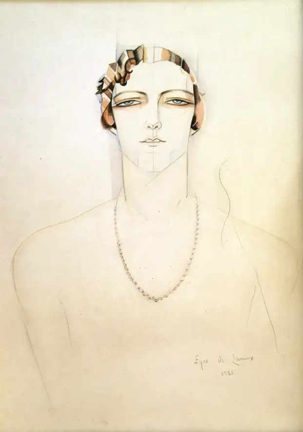 Henriette Bénard – Aquarelle signée par Elisabeth Eyre de Lanux 1925 - EYRE DE LANUX ELISABETH